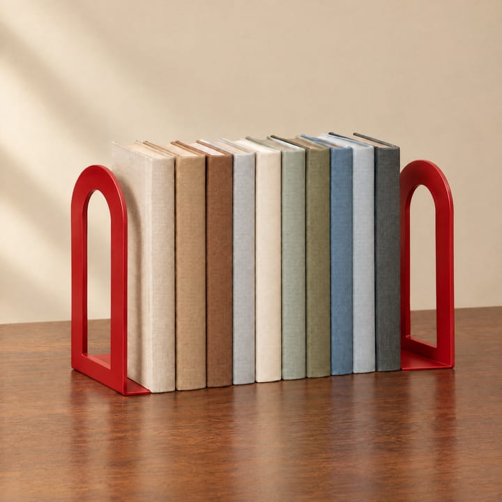The Iron L Bookend Pair, Red