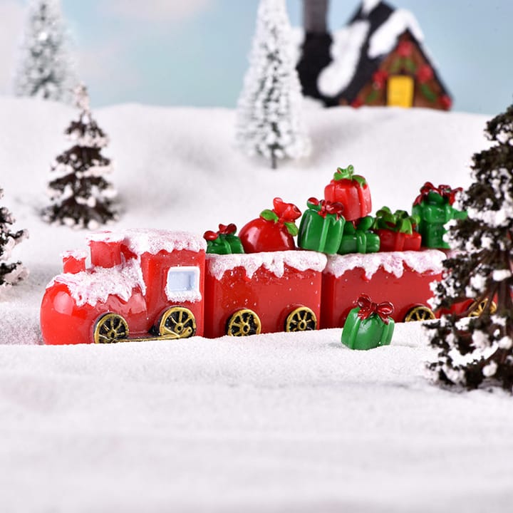 Tiny Christmas Village Figurine Set