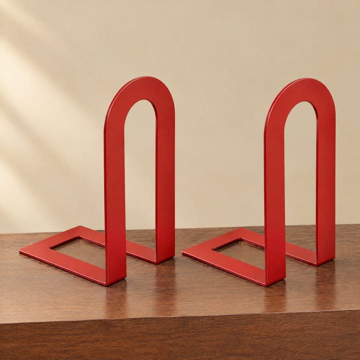 The Cornerstone L Bookends, Red