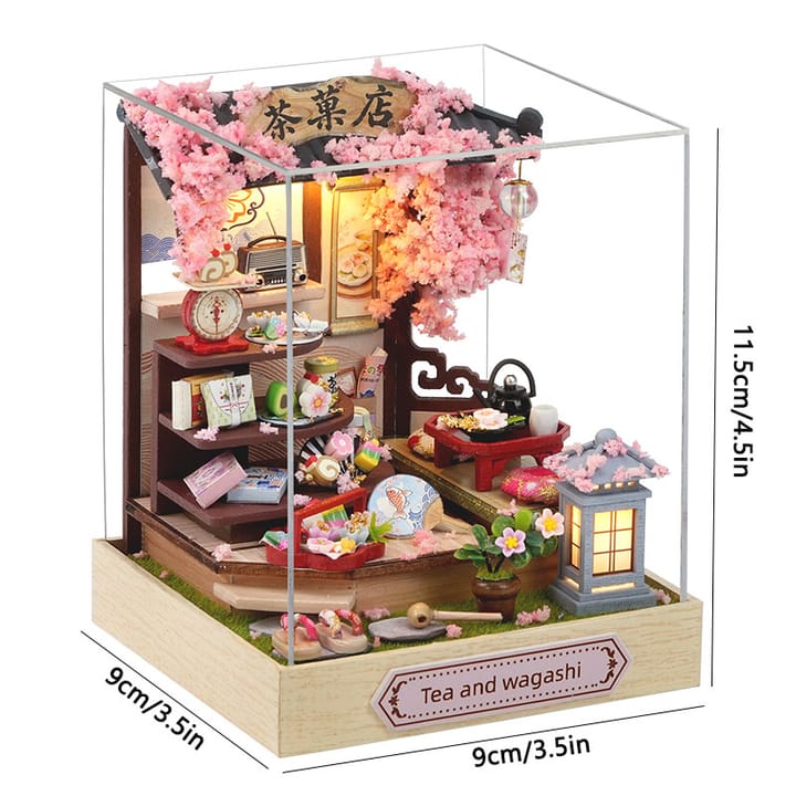The Hobby House Miniature Kit, Yellow armchair room, with cover