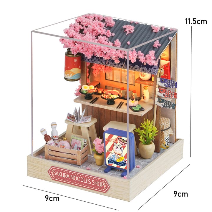 The Hobby House Miniature Kit, Sakura noodle shop, with cover