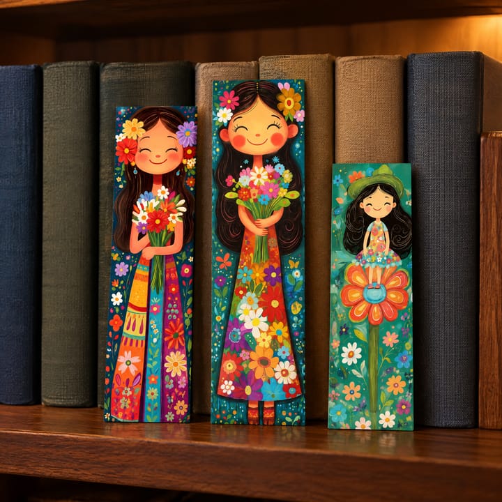 The Floral Girl Bookmark Set