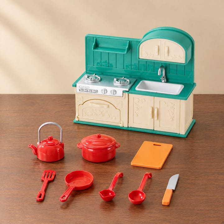 The 1:12 Miniature Furniture Set, Kitchen stove and sink set