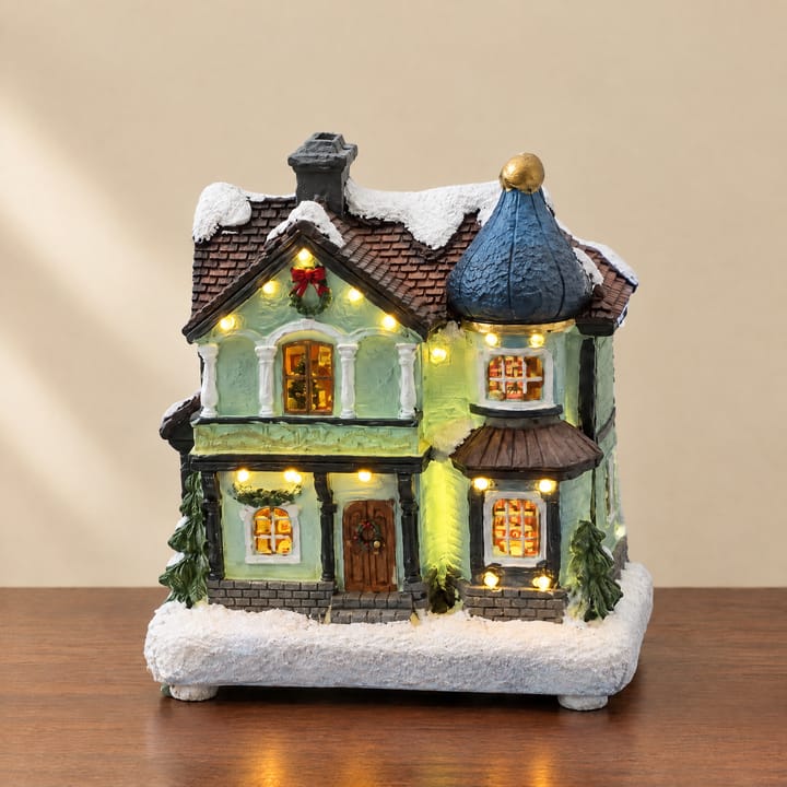 The LED Christmas Village House Figurine, Village Houses