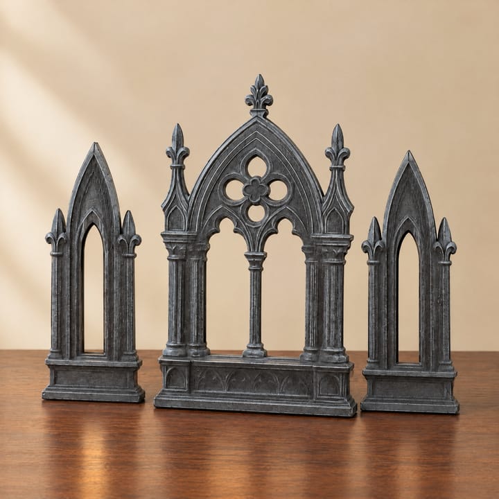 The Gothic Arch Bookends, Black