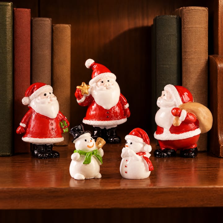 Tiny Christmas Village Figurine Set