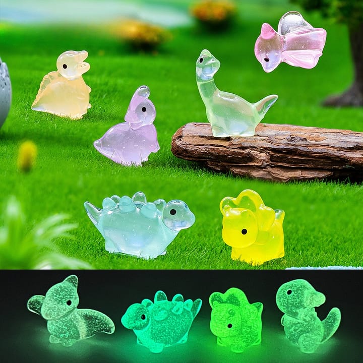 The Glow in the Dark Dinosaur Set, Pastel mix A
