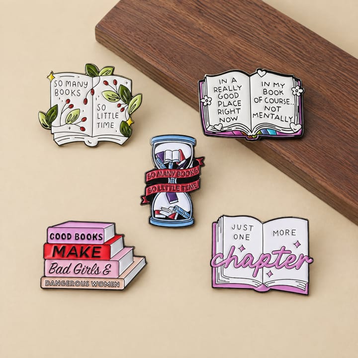 The Book Lover's Enamel Pin