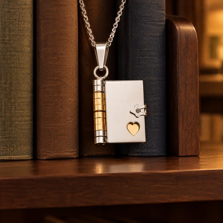 The Opening Book Pendant Necklace