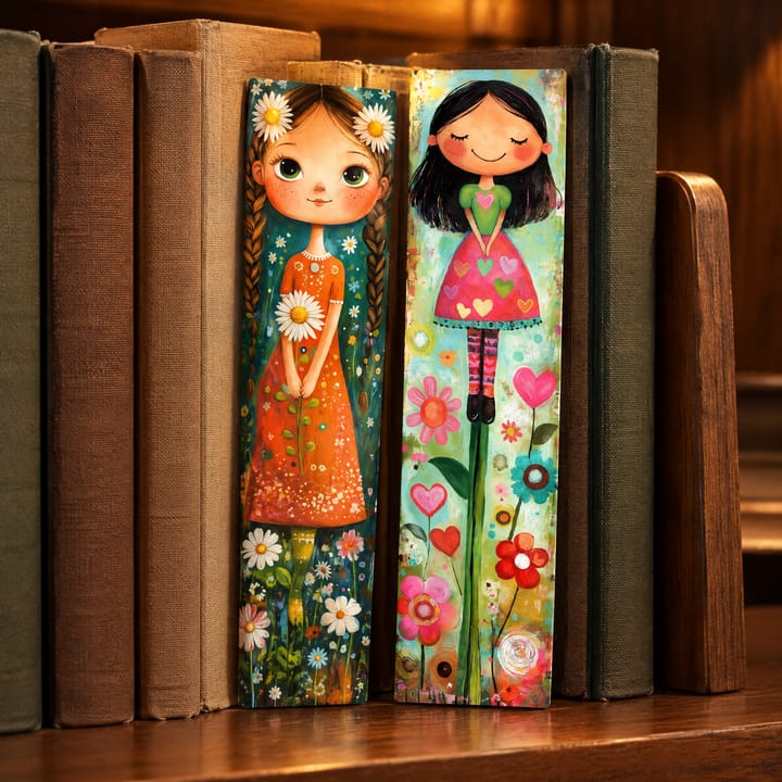 The Floral Girl Bookmark Set