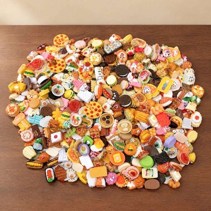 The Miniature Resin Food Assortment, 200 g (7 oz), about 110 pcs