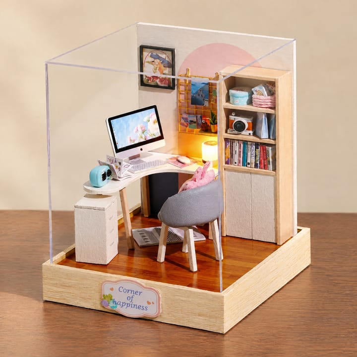 The Glow Room Miniature House Kit, Corner of Happiness Study
