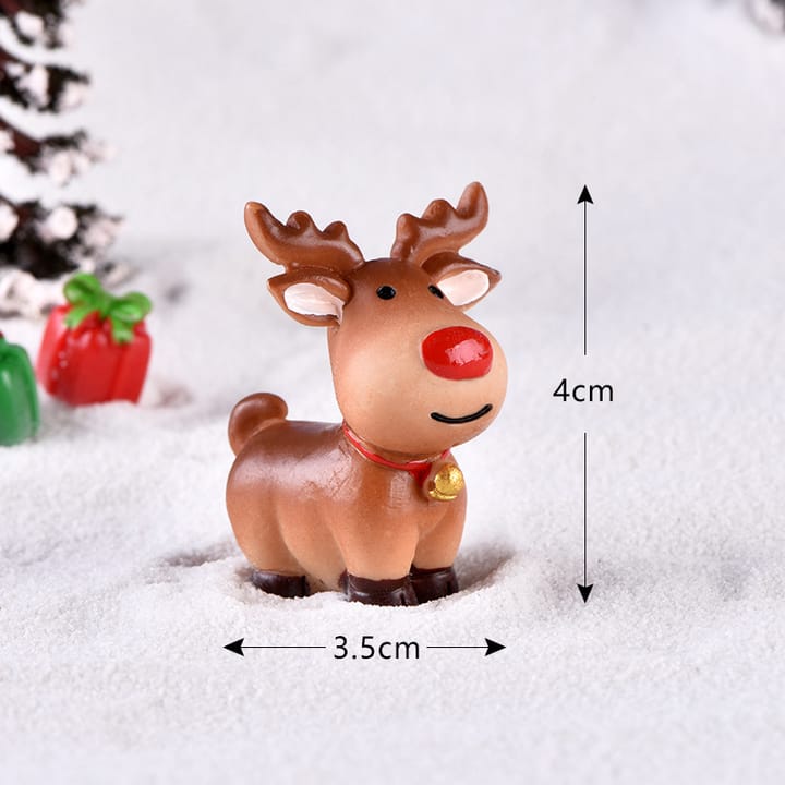 Tiny Christmas Village Figurine Set, Standing deer