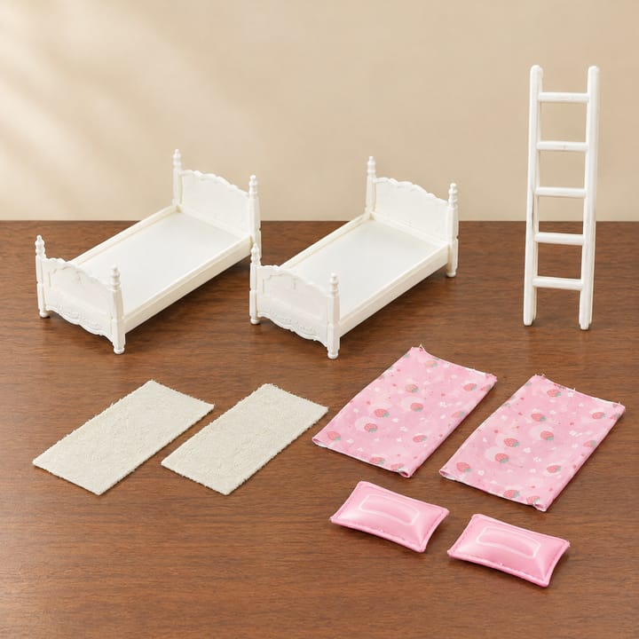 The 1:12 Miniature Furniture Set, White bunk bed set