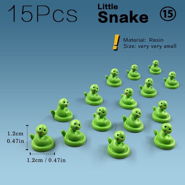 The Fairy Garden Animal Figurine Set, 15 snakes