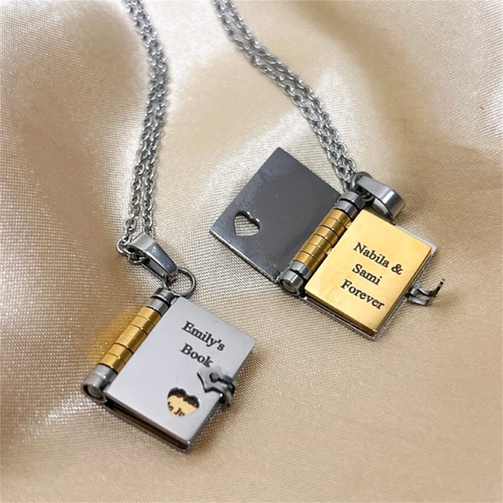 The Opening Book Pendant Necklace