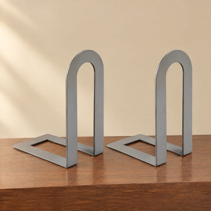 The Cornerstone L Bookends, Gray