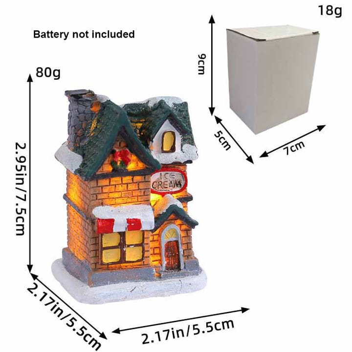 The Snowy Village Lighted House, Ice cream shop