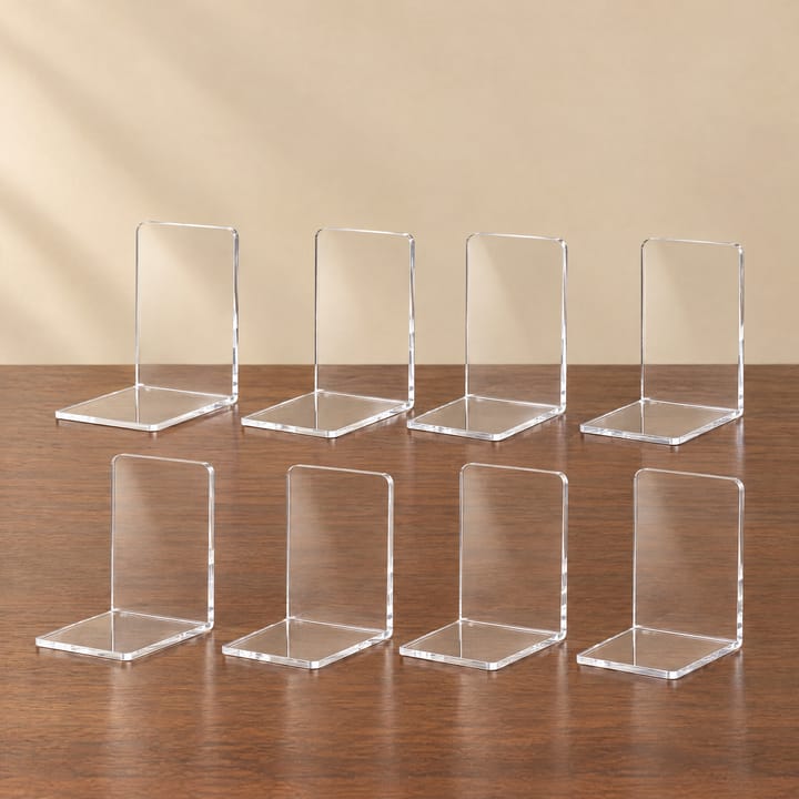 The Clear Line Acrylic Bookends