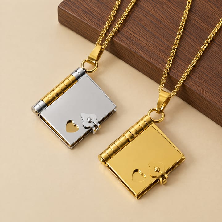 The Opening Book Pendant Necklace