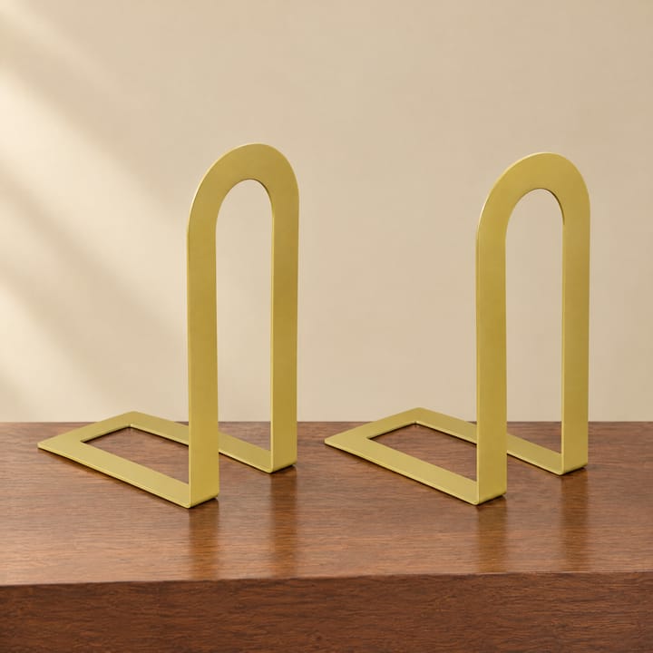 The Cornerstone L Bookends, Gold