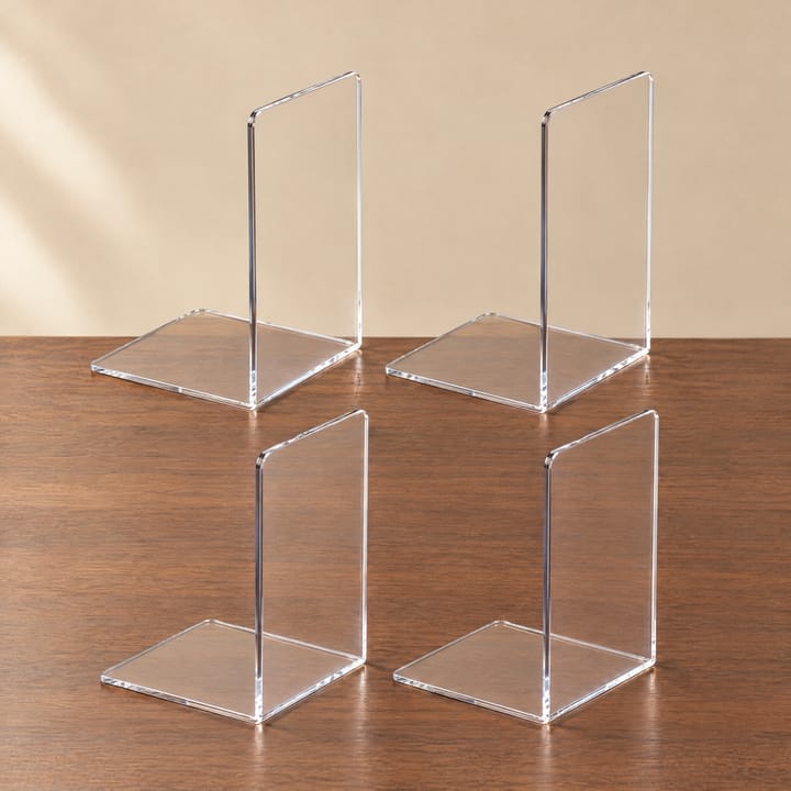 The Clear Line Acrylic Bookends, Clear