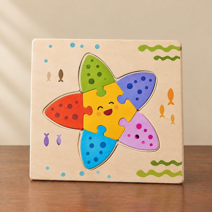 The Wooden Animal Puzzle Set, Starfish
