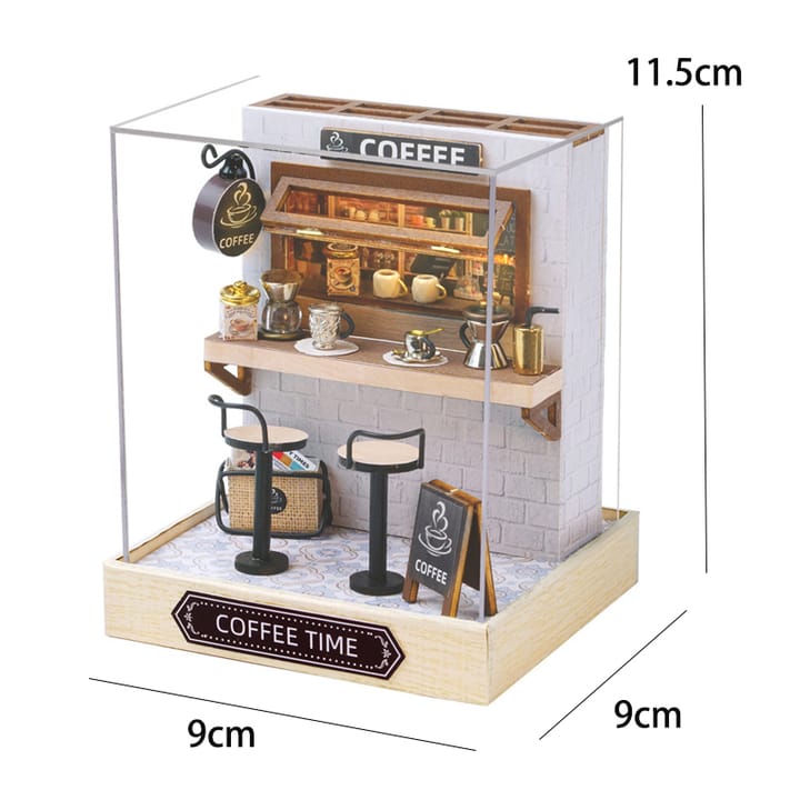The Hobby House Miniature Kit, Coffee shop, with cover