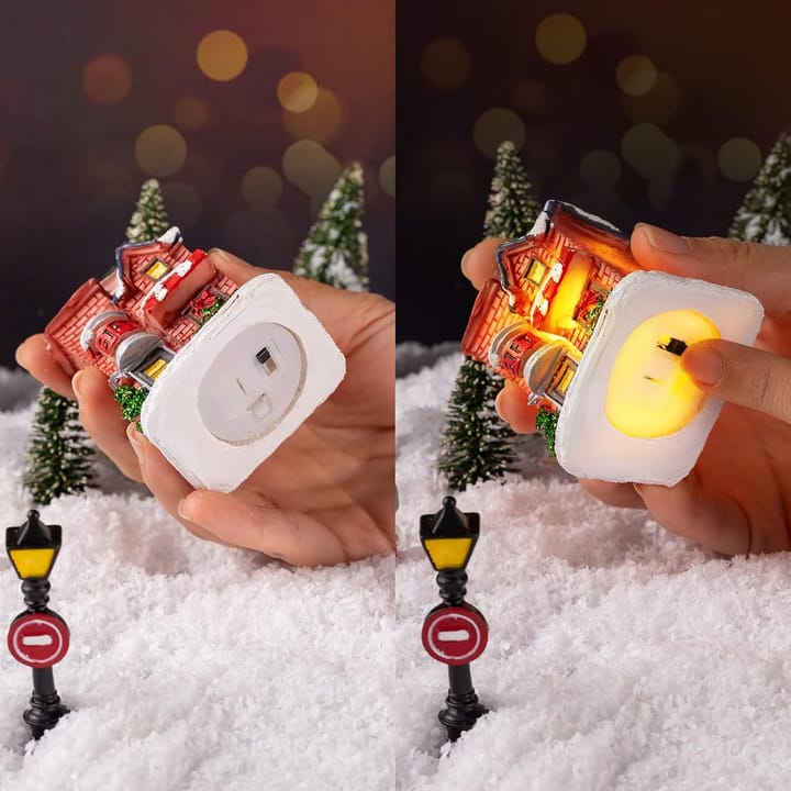 The Snowy Village Lighted House