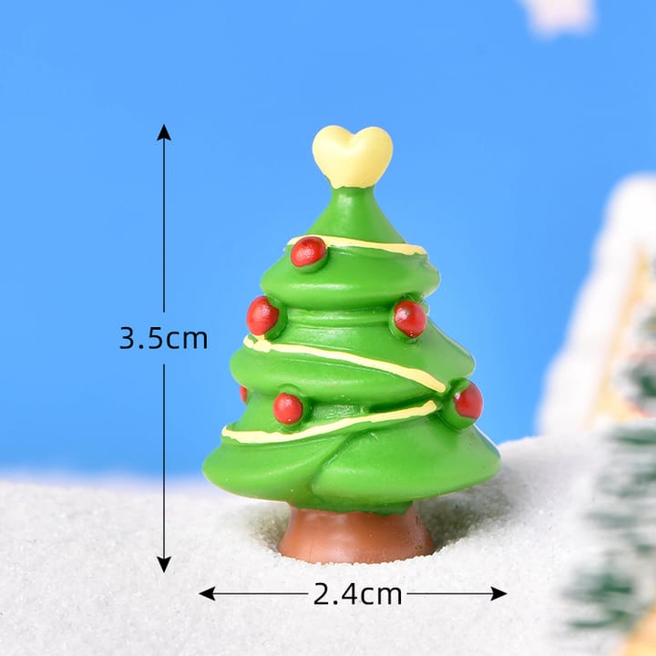 Tiny Christmas Village Figurine Set, 1 apple tree