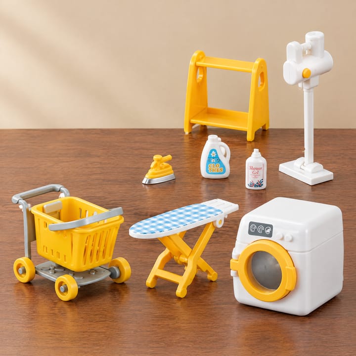 The 1:12 Miniature Furniture Set, Laundry room set