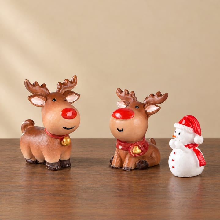 Tiny Christmas Village Figurine Set