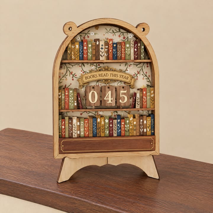 The Reading Tracker Dial, Beige floral
