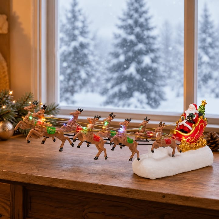 The LED Santa Sleigh and Reindeer Set
