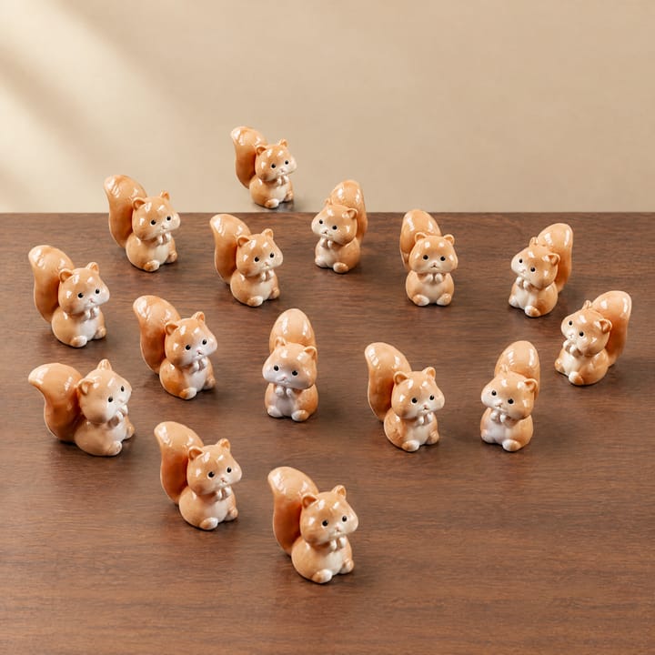 The Fairy Garden Animal Figurine Set, 15 squirrels