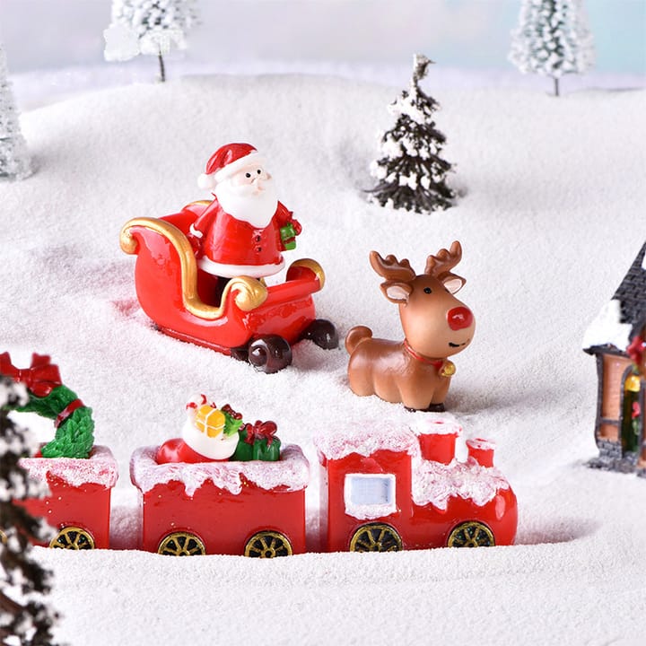 Tiny Christmas Village Figurine Set