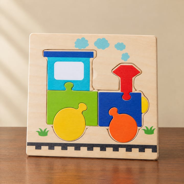 The Wooden Animal Puzzle Set, Train