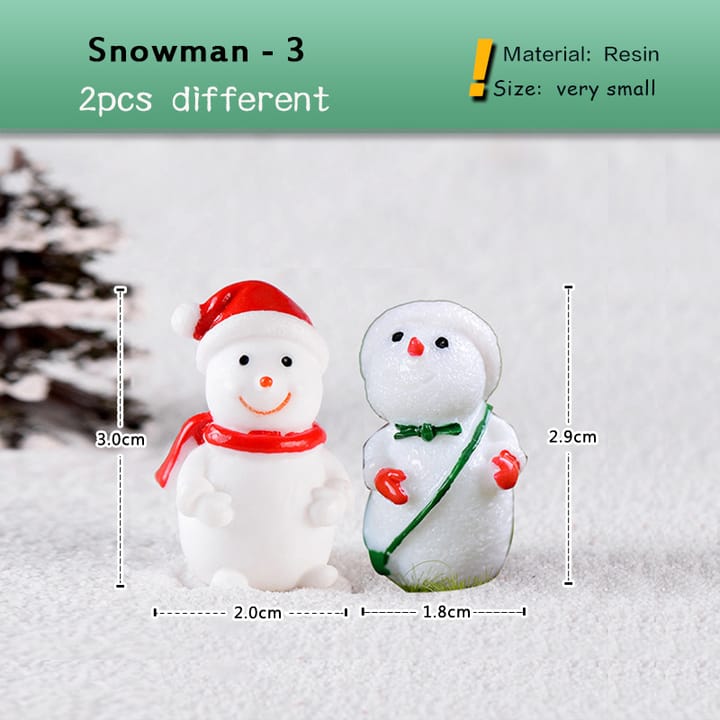 Tiny Christmas Village Figurine Set, Snowman, style 3