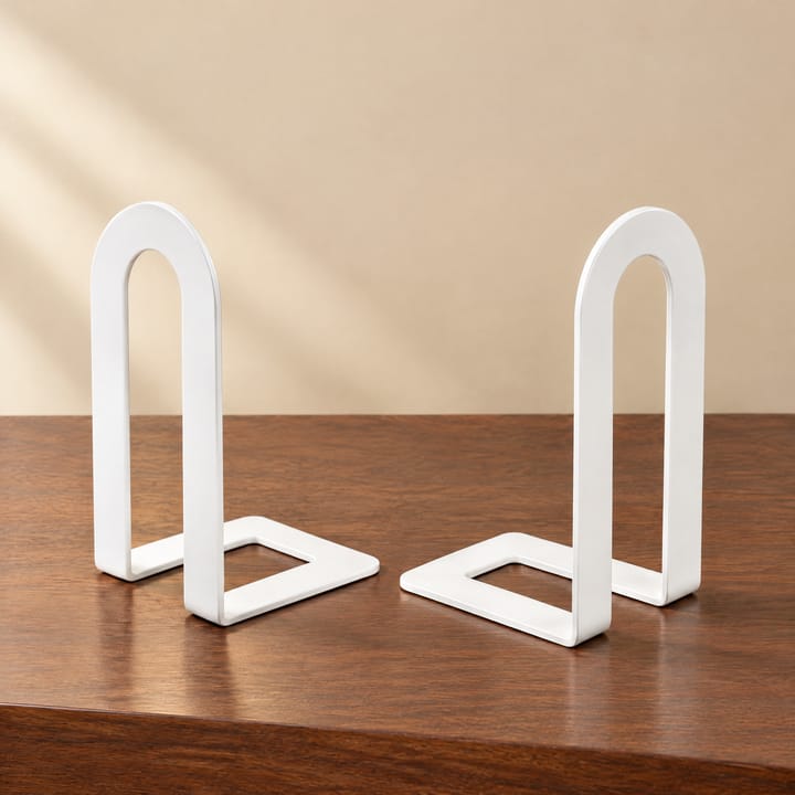 The Iron Line Bookends, White