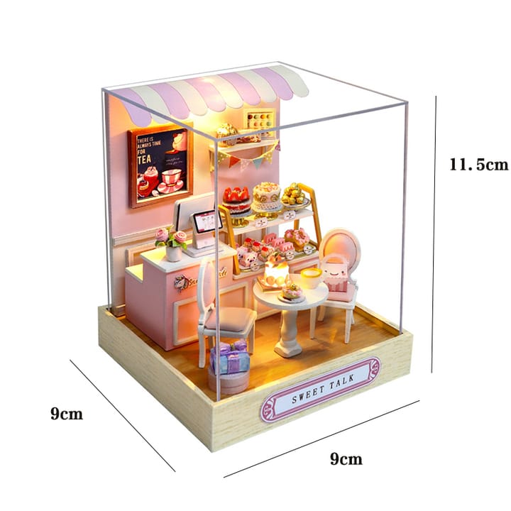 The Hobby House Miniature Kit, Sweet cafe, with cover