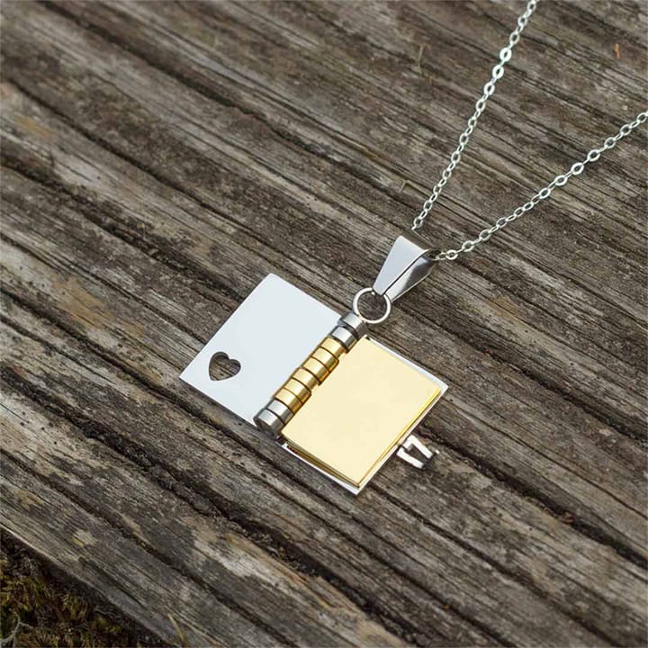 The Opening Book Pendant Necklace