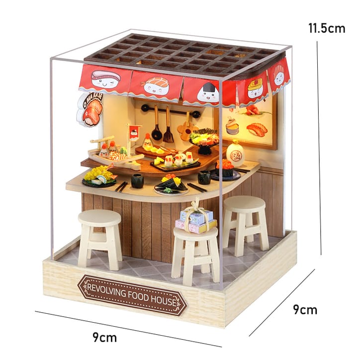The Hobby House Miniature Kit, Revolving food house, with cover