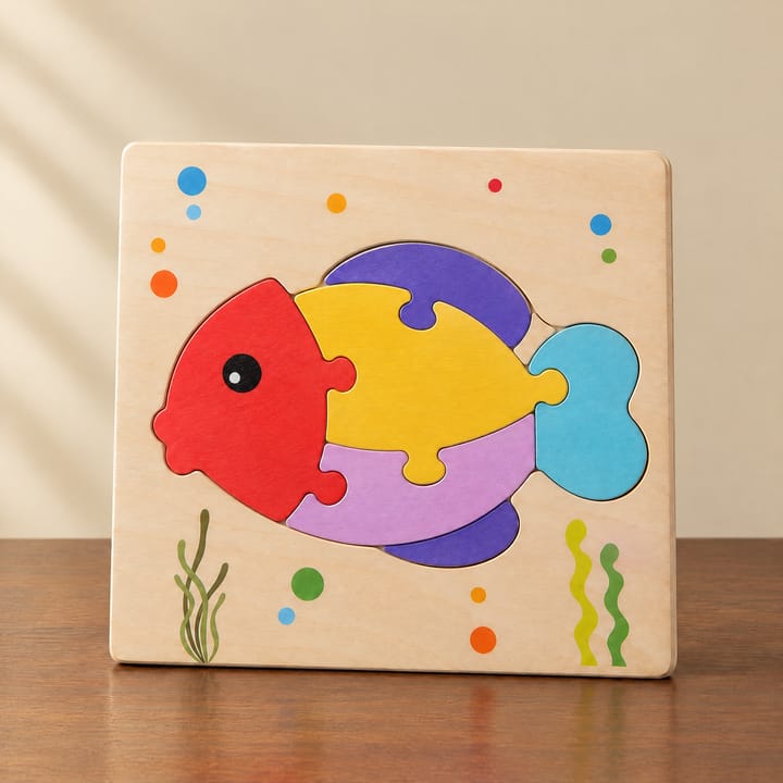 The Wooden Animal Puzzle Set, Fish