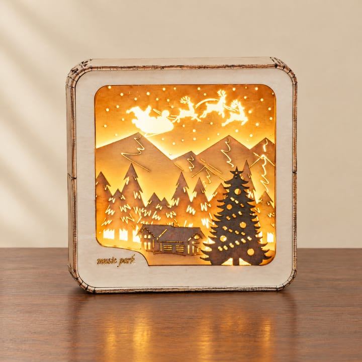 The Glowing Wooden Puzzle Night Light, Christmas village
