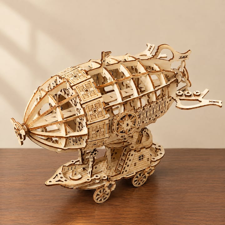 The Airship Wooden Model Puzzle Kit
