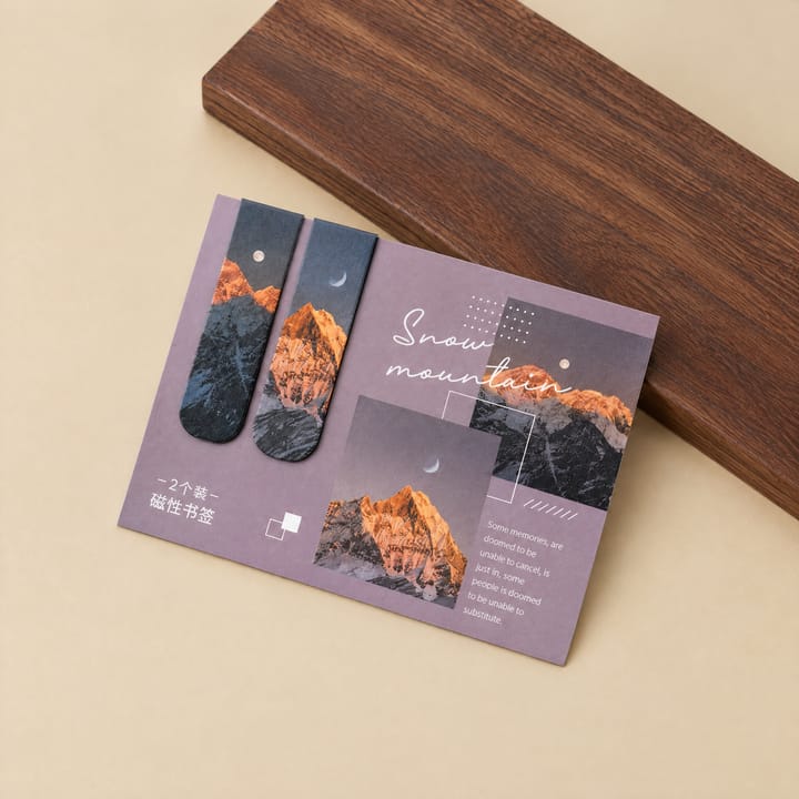 The Scenic Page Magnetic Bookmarks, Snow mountain purple