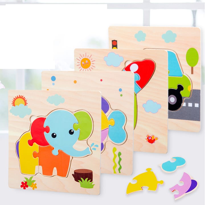 The Wooden Animal Puzzle Set