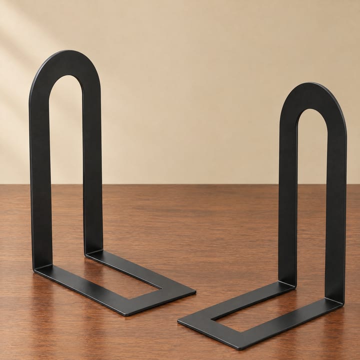 The Iron Shelf Keeper Set, 6 bookends, black