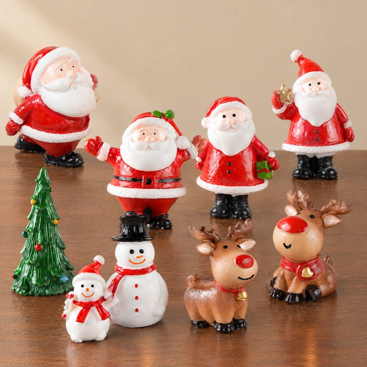 Folk Art Christmas Village Figurines