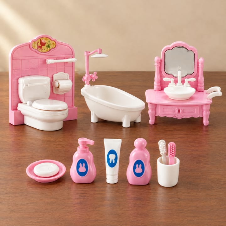 The Miniature Room Set, Pink bathroom